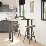 vidaXL Pieds de table de bar en U 2 pièces Anthracite 60 x (110-111) cm Acier