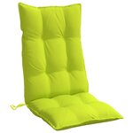 vidaXL Coussins de chaise à dossier haut lot de 2 vert vif