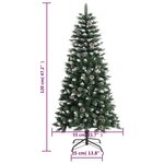 vidaXL Sapin de Noël artificiel avec support Vert 120 cm PVC