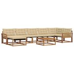 vidaXL Ensemble de canapés d'extérieur 22 Pièces Naturel et Beige
