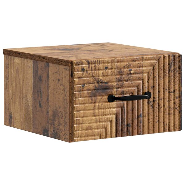 vidaXL Cabinet de chevet mural Bois ancien 34 5 x 33 x 20 cm