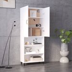vidaXL Buffet blanc 69 5x32 5x180 cm bois d'ingénierie