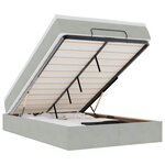 vidaXL Cadre de lit ottoman et matelas gris clair 120x200 cm velours