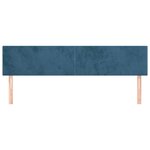 vidaXL Têtes de lit 2 Pièces Bleu foncé 100x5x78/88 cm Velours