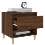 vidaXL Table de chevet Chêne brun 50x46x50 cm Bois d'ingénierie