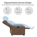 vidaXL Fauteuil inclinable Marron Tissu