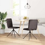 vidaXL Chaises à manger lot de 2 marron foncé tissu