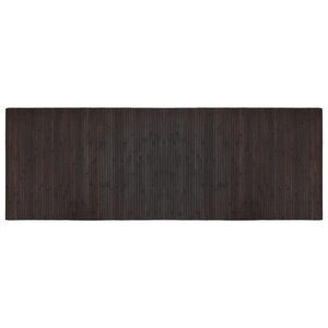 vidaXL Tapis rectangulaire marron foncé 70x200 cm bambou