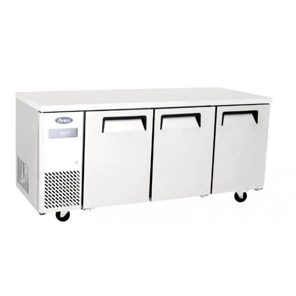 Table réfrigérée positive 3 portes - 470 litres - atosa - r600a - acier inoxydable3470pleine 1800x700x840mm