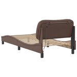 vidaXL Cadre de lit avec lumières LED marron 80x200 cm similicuir