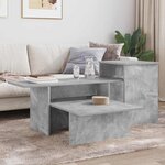 vidaXL Table console Gris béton 91 5 x 35 x 38 5 cm Bois d'ingénierie