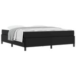 vidaXL Cadre de lit avec matelas Noir 180 x 200 cm tissu