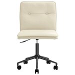 vidaXL Chaises à manger lot de 2 crème similicuir