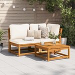 vidaXL Table de jardin 63x63x30 cm bois d'acacia solide