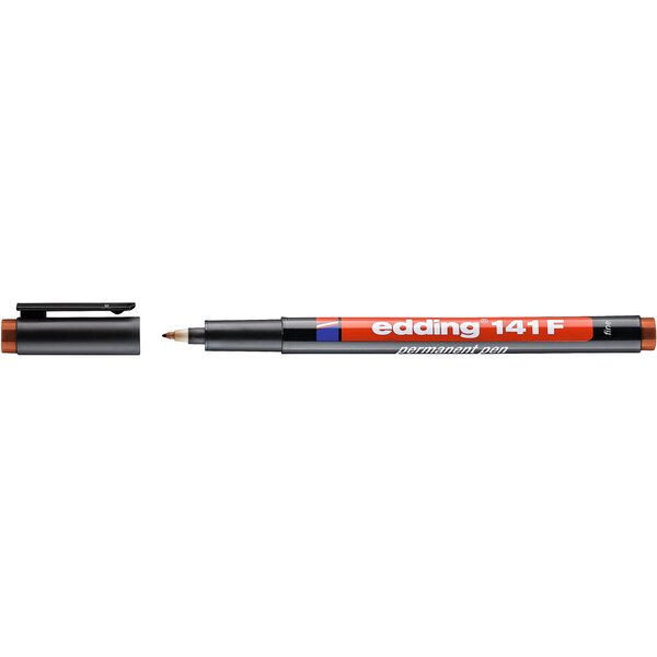 Feutre Permanent 141F Marron Pointe Fine 0 6 mm x 10 EDDING