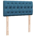 vidaXL Sommier à lattes de lit avec matelas bleu 80x200 cm velours