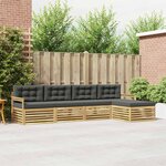 vidaXL Ensemble de canapés d'extérieur 5 Pièces Blanc et anthracite