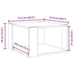 vidaXL Table basse blanc 51 5x51 5x30 cm bois d'ingénierie