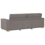 Ensemble de canapés 3 pièces avec coussins en tissu taupe