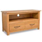 vidaXL Meuble TV 90x35x48 cm bois de chêne massif