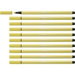 Stylo feutre Pen 68  jaune moutarde x 10 STABILO