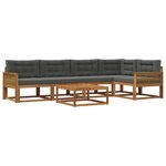 vidaXL Ensemble de canapés d'extérieur 6 Pièces Naturel et Anthracite