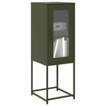 vidaXL Buffet vert olive 36x39x107 cm acier laminé à froid