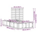 vidaXL Cadre de lit avec stockage Marron 90 x 190 cm bois