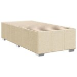 vidaXL Sommier à lattes de lit avec matelas Crème 90x200 cm Tissu