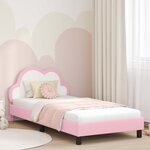 vidaXL Cadre de lit avec tête de lit Rose 90 x 200 cm PU