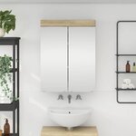 vidaXL Amoire de salle de bain avec miroir TULUM Chêne Sonoma