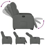 vidaXL Fauteuil inclinable Gris foncé Tissu