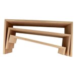 4 blocs de 3 étagères escalier en bois 18 x 35 cm