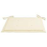 vidaXL Chaises de jardin avec coussins crème lot de 3 Bois teck massif
