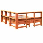 vidaXL Lit bibliothèque sans matelas cire marron 150x200 cm pin massif