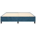 vidaXL Cadre de lit sans matelas bleu foncé 180x200 cm velours