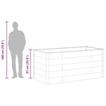 vidaXL Lit surélevé de jardin Gris 200x100x91 cm WPC