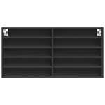 vidaXL Armoire à vitrine noir 100x8 5x50 cm bois d'ingénierie