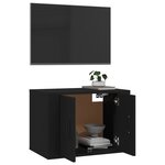 vidaXL Meuble TV mural Noir 57x34 5x40 cm