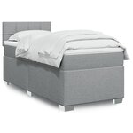 vidaXL Sommier à lattes de lit avec matelas gris clair 80x200 cm tissu