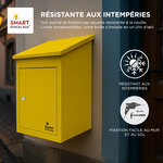 Boîte à colis moyenne 1 porte Jaune à accès frontal Acier galvanisé SMART PARCEL BOX™