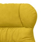 vidaXL fauteuil Jaune 69 x 74 x 93 cm Velours