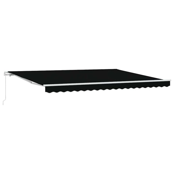 vidaXL Auvent Manuel Rétractable Noir 450 x 350 cm