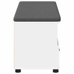 vidaXL Banc d'entrée avec coussin avec tiroir Blanc 100 x 38 x 46 cm