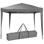 ProGarden Tente de réception Easy-Up 300x300x245 cm Gris