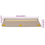 vidaXL Tapis d'escalier autocollants 30 Pièces 65x21x4 cm beige foncé