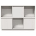 vidaXL Buffet Blanc 110 5x35x80 cm Bois massif de pin