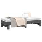 vidaXL Lit coulissant sans matelas gris 2x(90x190) cm