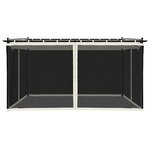 vidaXL Tonnelle avec parois en filet crème 4x3 m acier