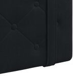 vidaXL Tête de lit suspendue Noir Velours
